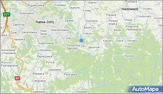 mapa Do Kusiaków, Do Kusiaków na mapie Targeo